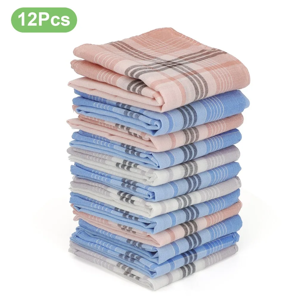 12x Mens Handkerchiefs 100% Polyester Cotton Classic Double Sided Pocket Hankies
12x Mens Handkerchiefs 100% Polyester Cotton Classic Double Sided Pocket Hankies
