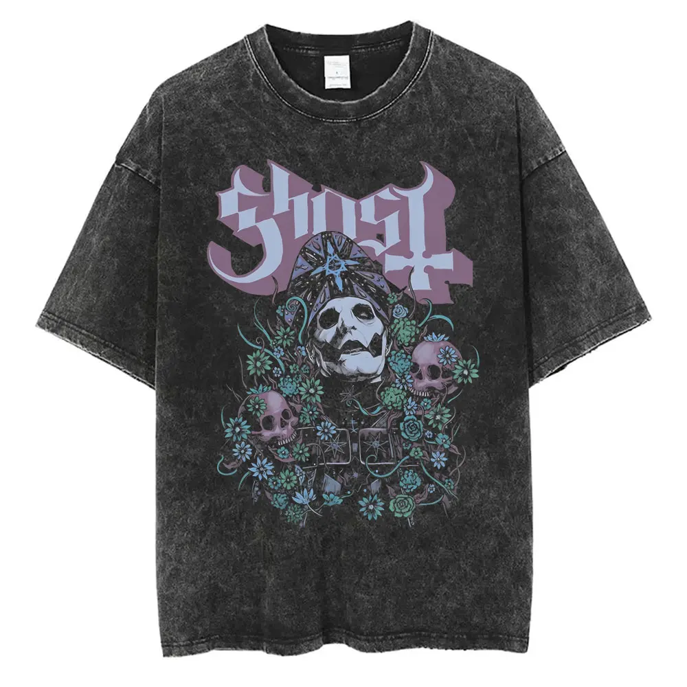 Ghost Band Graphic Tshirt Washed Vintage Skeleton Rock Oversized Print T Shirts Men Women 90s Classic Gothic Punk Metal T-shirt
Ghost Band Graphic Tshirt Washed Vintage Skeleton Rock Oversized Print T Shirts Men Women 90s Classic Gothic Punk Metal T-shirt