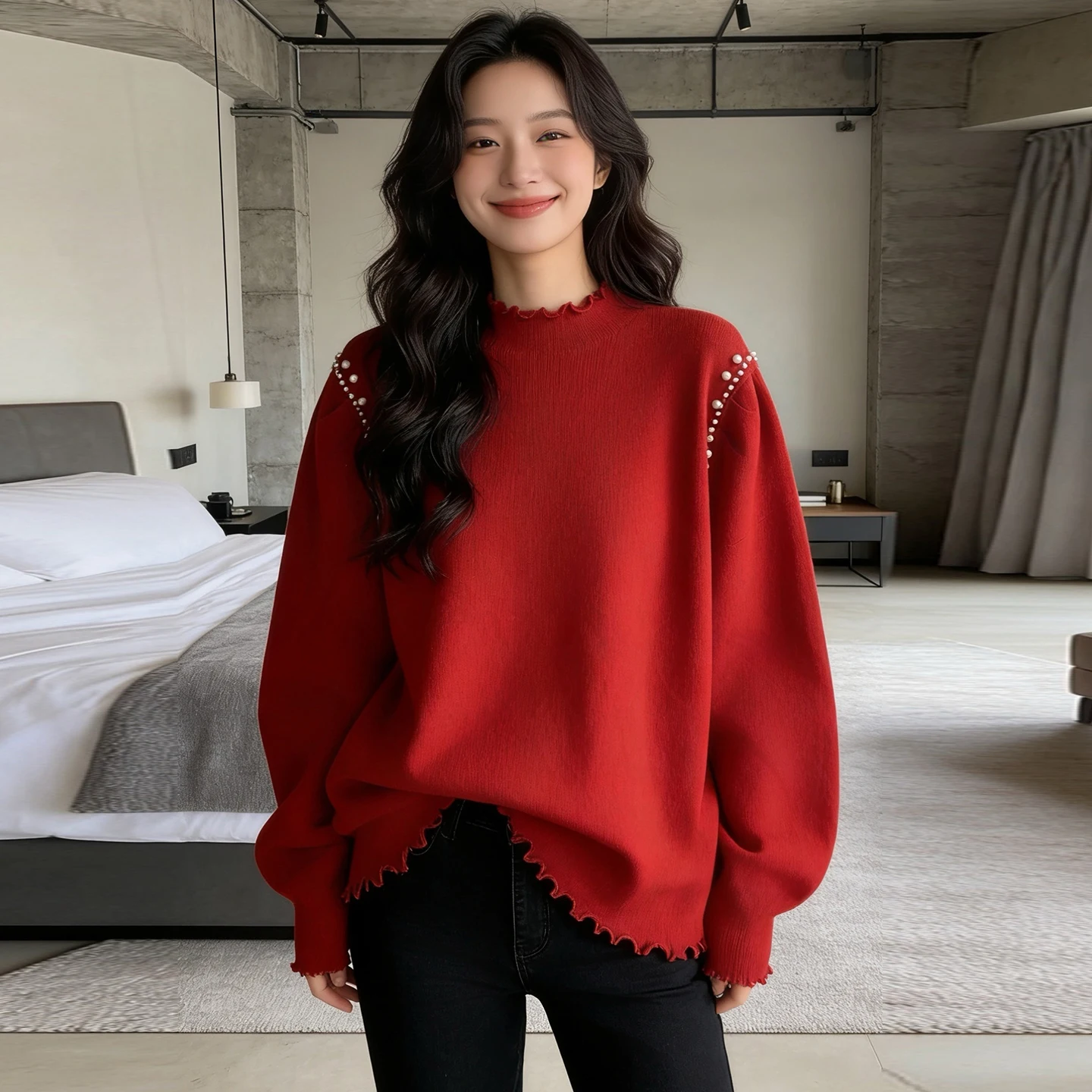 Универсальный трикотажный свитер большого размера для женщин, свободного кроя, средней длины, для осени и зимы, с эффектом похудения
Универсальный трикотажный свитер большого размера для женщин, свободного кроя, средней длины, для осени и зимы, с эффектом похудения