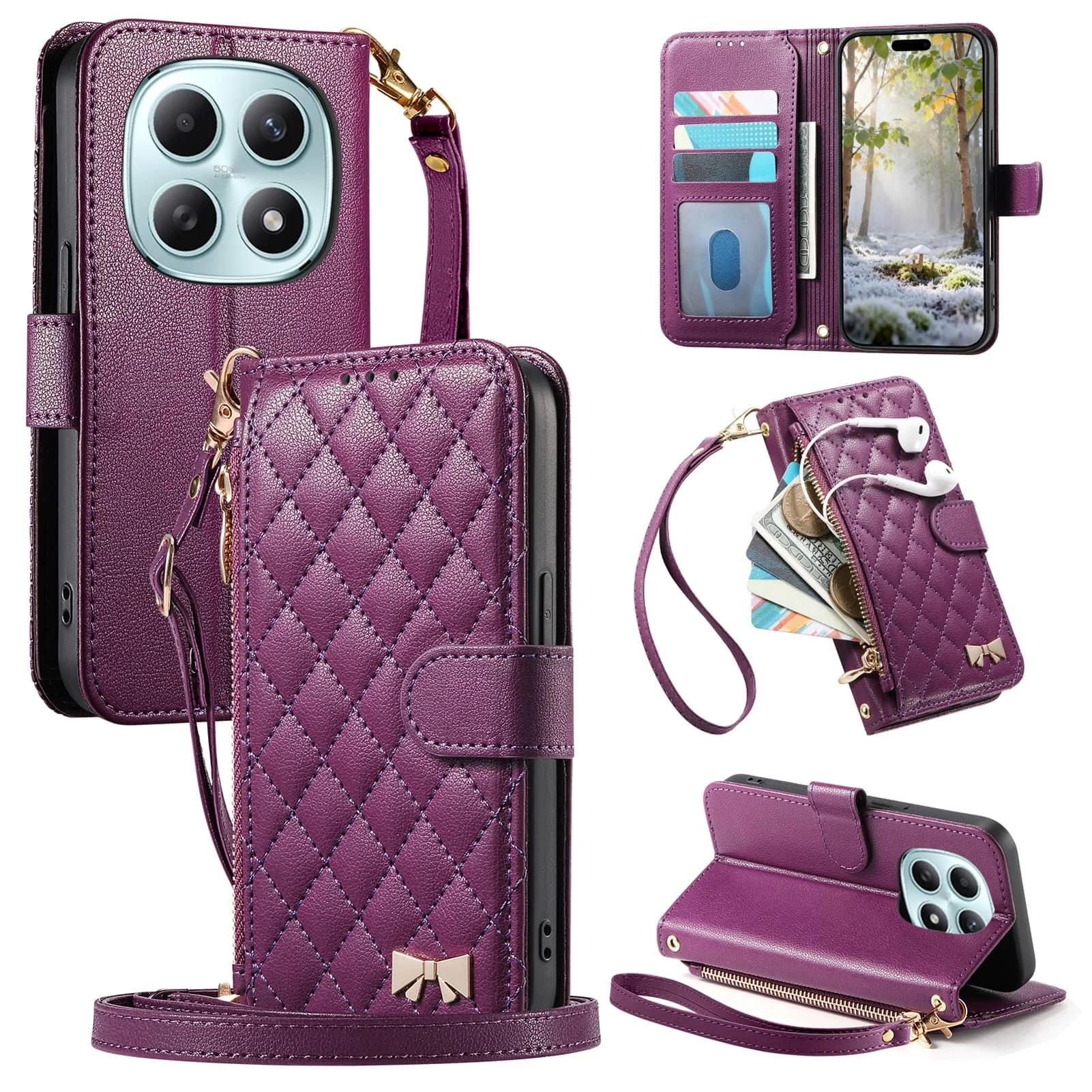 For Redmi 13 14C 15 Note 10 JE 12 Turbo 13 14 15 Pro Plus 5G Crossbody Wallet Case, Quilted Zip Pocket Card Holder Flip Cover
For Redmi 13 14C 15 Note 10 JE 12 Turbo 13 14 15 Pro Plus 5G Crossbody Wallet Case, Quilted Zip Pocket Card Holder Flip Cover