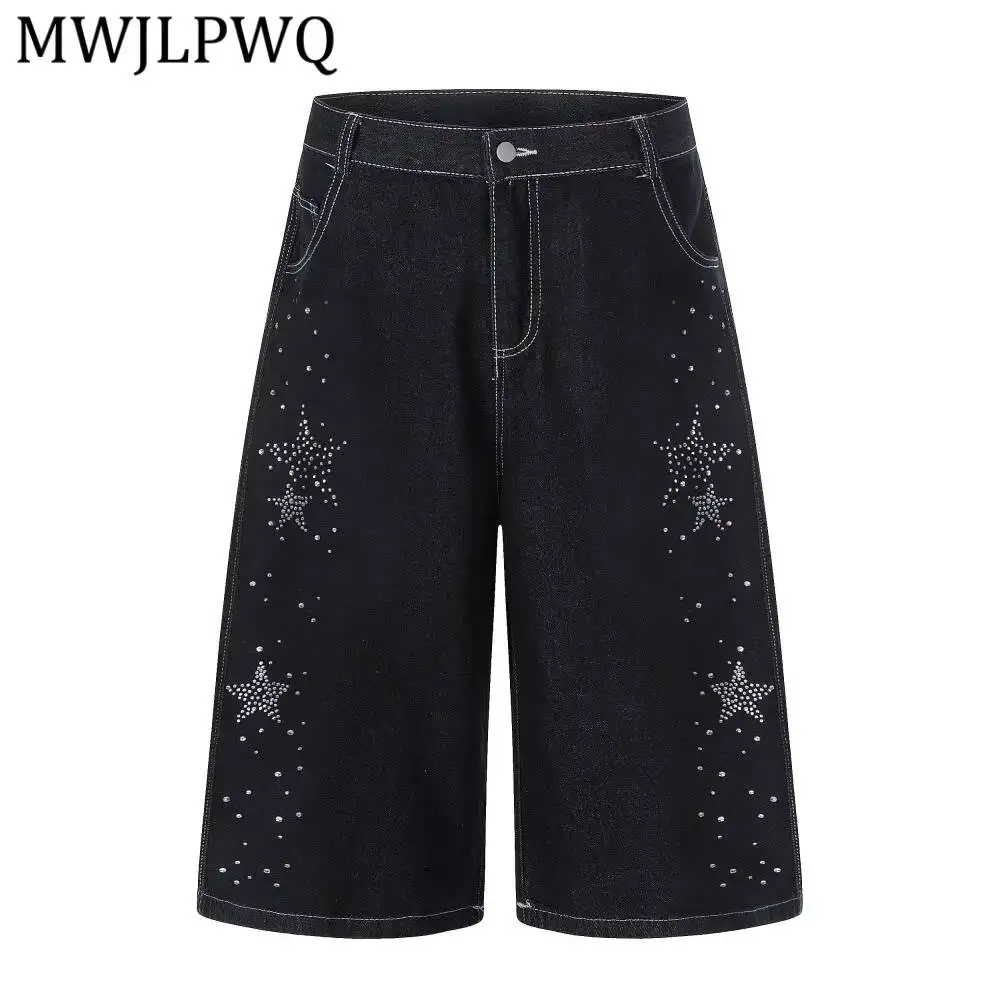 MWJLPWQ Rhinestone Design Straight-Leg Denim Pants For Men American Trendy Streetwear Niche Loose Fit Summer Casual Shorts 17222
MWJLPWQ Rhinestone Design Straight-Leg Denim Pants For Men American Trendy Streetwear Niche Loose Fit Summer Casual Shorts 17222