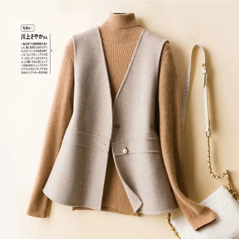 Женское короткое пальто, осенний новый короткий тонкий жилет, шерстяной жилет, верхняя одежда
Женское короткое пальто, осенний новый короткий тонкий жилет, шерстяной жилет, верхняя одежда