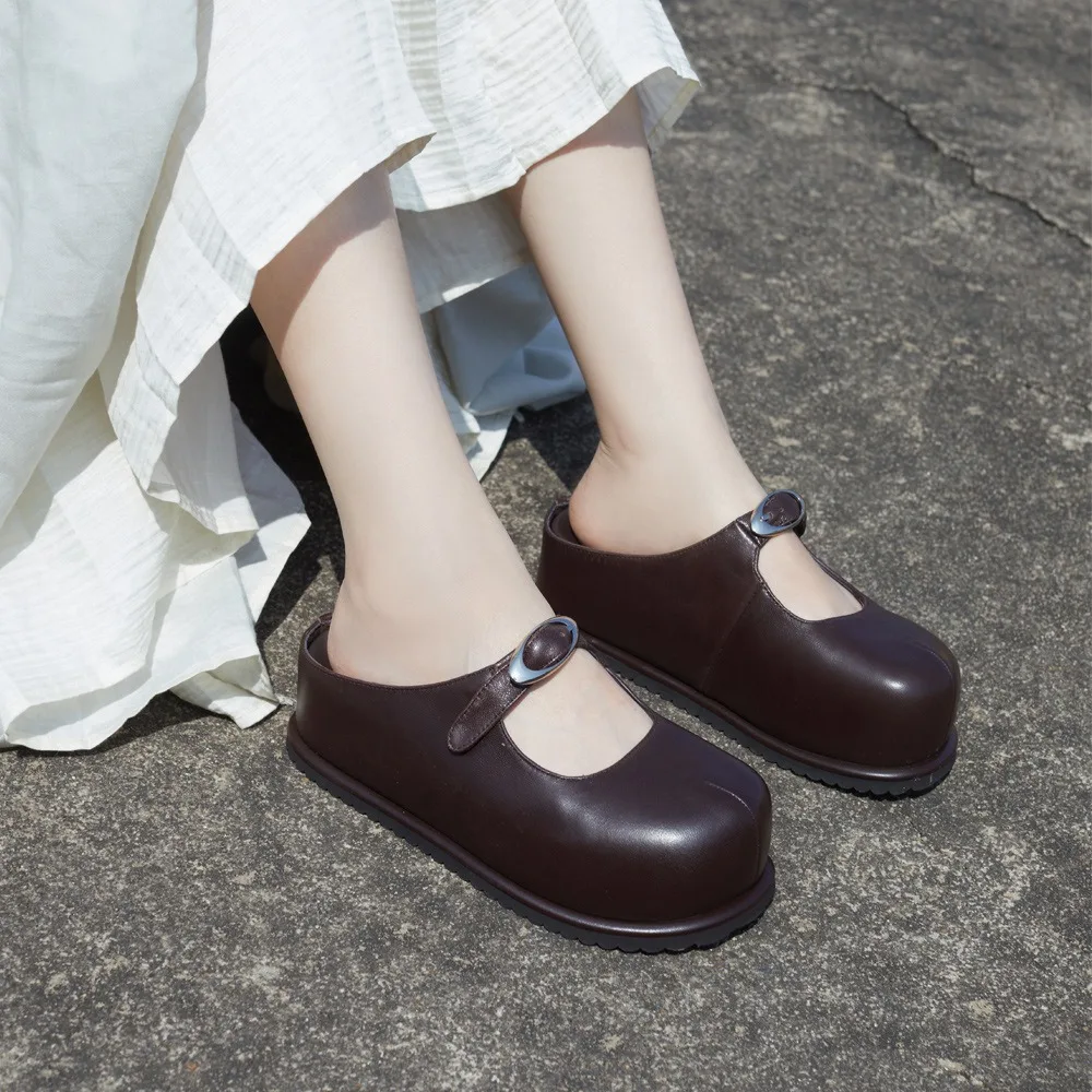 Birkuir Fashion Closed Toe Women Slippers Buckle Genuine Leather Flat Platform Slides Hollow Out ats Luxury Summer Beach Slides
Birkuir Fashion Closed Toe Women Slippers Buckle Genuine Leather Flat Platform Slides Hollow Out ats Luxury Summer Beach Slides