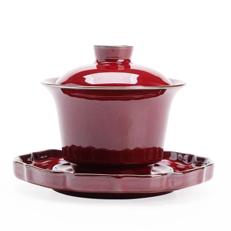 CX kiln change Langhong Forbidden City Red Sancai cover bowl ceramic tea set horseshoe cover bowl full set
CX kiln change Langhong Forbidden City Red Sancai cover bowl ceramic tea set horseshoe cover bowl full set