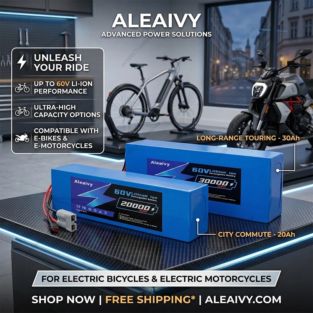 60V 30Ah 21700 Battery Pack for Electric Scooter Ebike Motorcycle suitable for 500W 1000W 2000W 3000W Motor with 5A Charger
60V 30Ah 21700 Battery Pack for Electric Scooter Ebike Motorcycle suitable for 500W 1000W 2000W 3000W Motor with 5A Charger