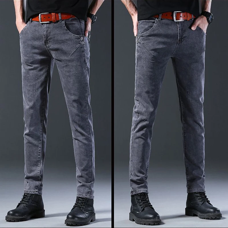 Мужские модные удобные облегающие джинсы, мужские свободные прямые умные повседневные джинсовые брюки, универсальные эластичные брюки
Мужские модные удобные облегающие джинсы, мужские свободные прямые умные повседневные джинсовые брюки, универсальные эластичные брюки