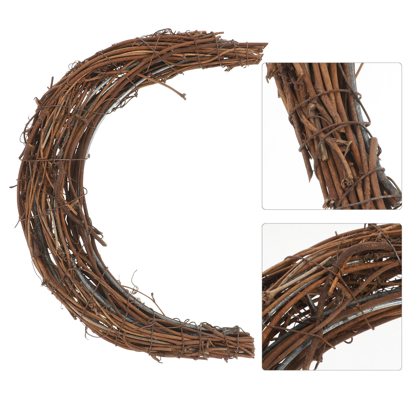 2 Pcs Rattan Wreath DIY Garland Decor Moon Shaped Natural Handmade Craft Rings 20cm Home Wall Festival Party Holiday
2 Pcs Rattan Wreath DIY Garland Decor Moon Shaped Natural Handmade Craft Rings 20cm Home Wall Festival Party Holiday