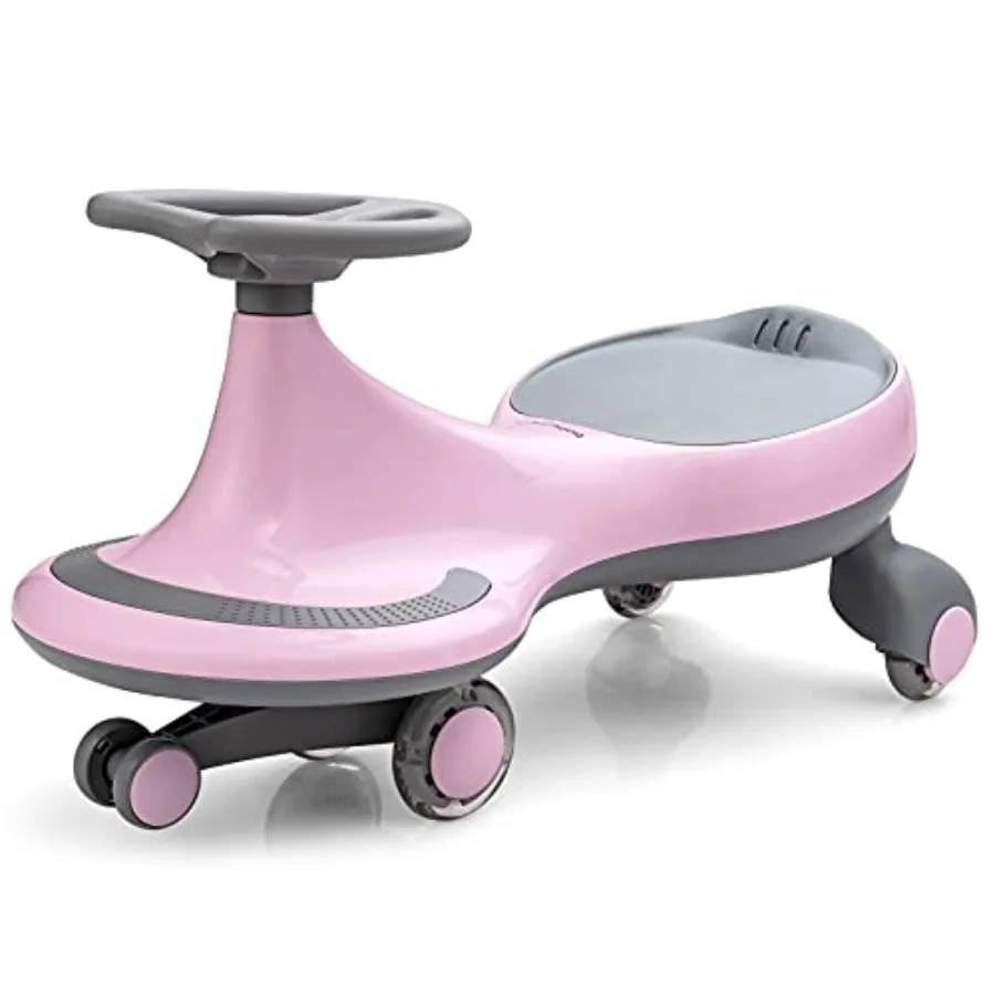 Wiggle Car Ride On Toy, Swing Car with LED Flashing Wheels, Zig Zag Ride On Car - No Batteries, Gears or Pedals, Swivel Car Uses Twist & Turn, Plasma Car for Kids Ages 2+ (Pink)
Wiggle Car Ride On Toy, Swing Car with LED Flashing Wheels, Zig Zag Ride On Car - No Batteries, Gears or Pedals, Swivel Car Uses Twist & Turn, Plasma Car for Kids Ages 2+ (Pink)
