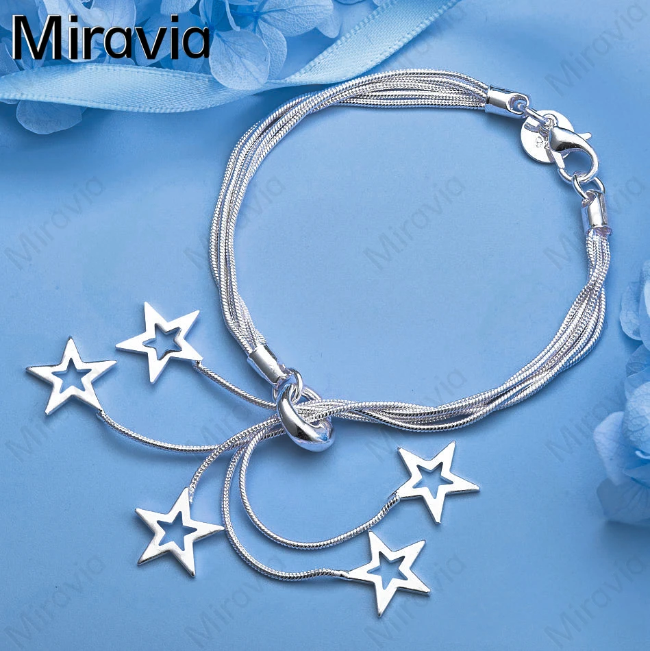 Miravia 925 Sterling Silver Five Snake Chain Tassel Star Pendant Bracelet Charm Fashion Woman Party Gift Wedding Jewelry
Miravia 925 Sterling Silver Five Snake Chain Tassel Star Pendant Bracelet Charm Fashion Woman Party Gift Wedding Jewelry