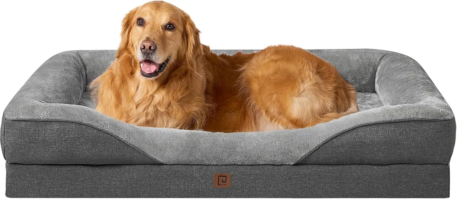 Memory Foam XL Dog Bed for XLarge Sized, Extra Large Orthopedic Dog Sofa with Sides and Waterproof Liner, Washable Bolster
Memory Foam XL Dog Bed for XLarge Sized, Extra Large Orthopedic Dog Sofa with Sides and Waterproof Liner, Washable Bolster