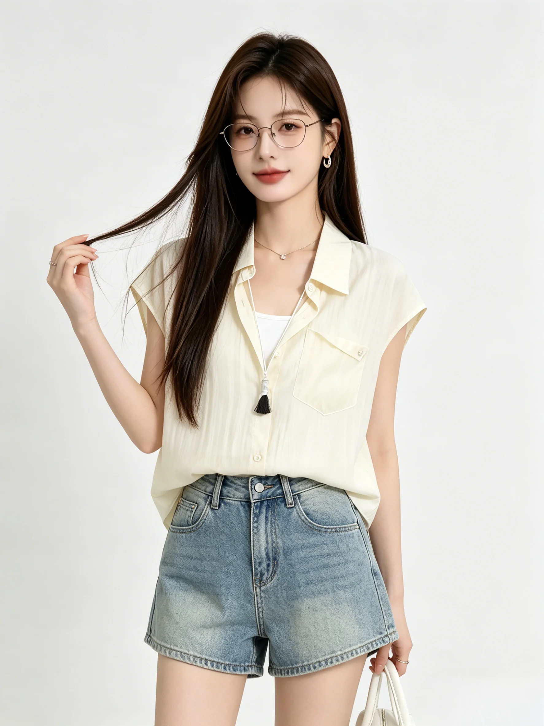 Commute Style Collar Fake Two-Piece Shirt Shoulder-Down Short Sleeve Splice Shirt Korean Loose Fit Breathable Summer Shirt
Commute Style Collar Fake Two-Piece Shirt Shoulder-Down Short Sleeve Splice Shirt Korean Loose Fit Breathable Summer Shirt