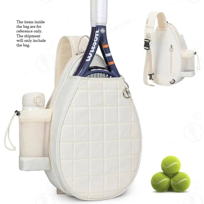 Quilted Tennis Backpack, Water Resistant Large Capacity Sports Bag Holds 2 Tennis Rackets, Wear Resistant Comfort Tennis Bag
Quilted Tennis Backpack, Water Resistant Large Capacity Sports Bag Holds 2 Tennis Rackets, Wear Resistant Comfort Tennis Bag