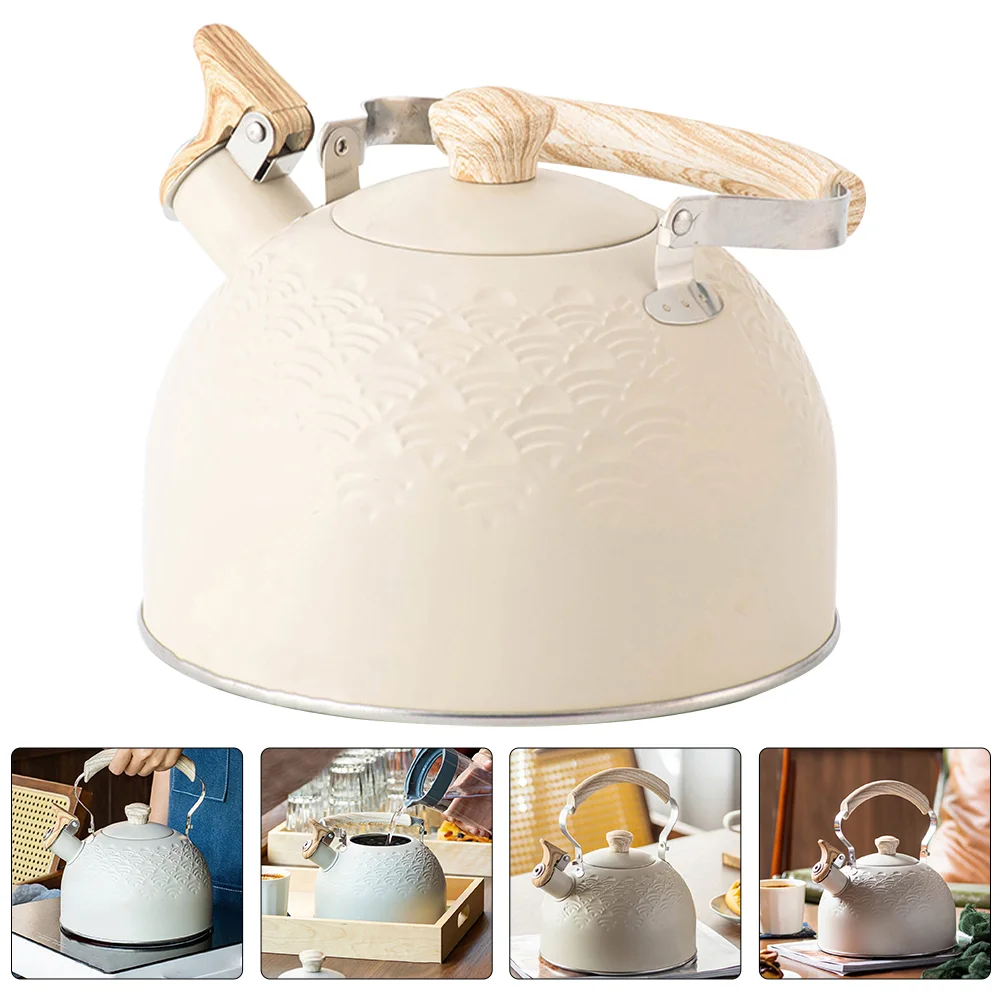 Whistle Kettle White Kitchen Boiling Hot Water Pot Gas with Handle Stainless Steel for Home Whistling
Whistle Kettle White Kitchen Boiling Hot Water Pot Gas with Handle Stainless Steel for Home Whistling
