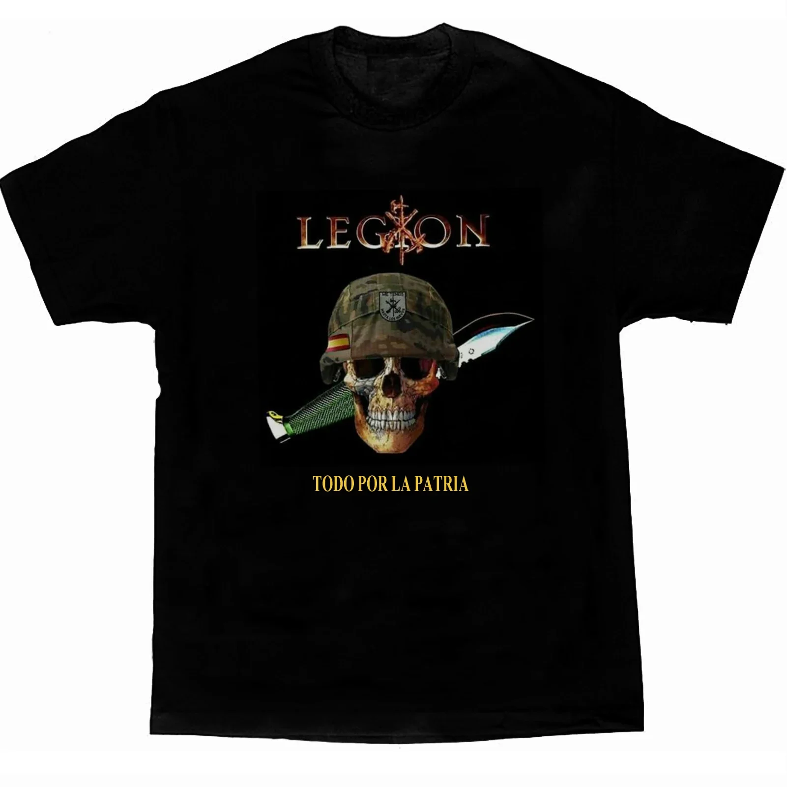 "Todo Por La Patria" Spanish Legion Soldier Skull T-Shirt New 100% Cotton Short Sleeve Casual Mens T-shirt Streetwear
"Todo Por La Patria" Spanish Legion Soldier Skull T-Shirt New 100% Cotton Short Sleeve Casual Mens T-shirt Streetwear
