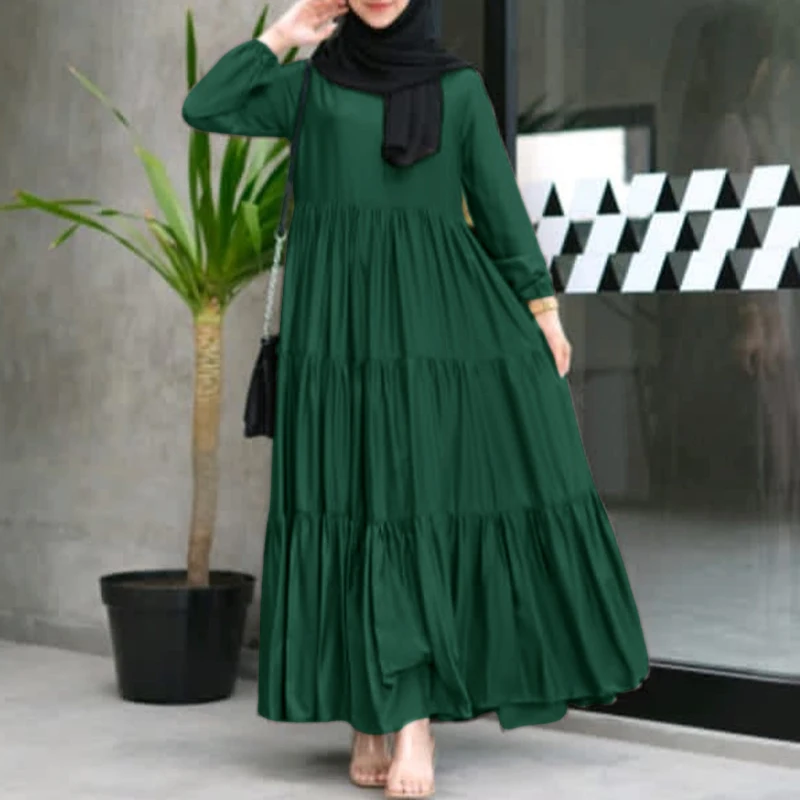Женское длинное платье-макси ZANZEA 2026 для весны, мусульманское платье-хиджаб, абайя, стильное, с длинным рукавом, плиссированное, сарафан, однотонный кафтан
Женское длинное платье-макси ZANZEA 2026 для весны, мусульманское платье-хиджаб, абайя, стильное, с длинным рукавом, плиссированное, сарафан, однотонный кафтан