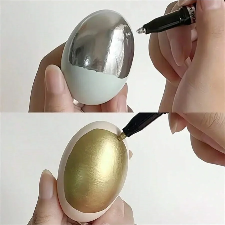 2-pack liquid mirror markers - chrome gold and silver reflective paint, suitable for DIY car modeling, art handicrafts, stones,
2-pack liquid mirror markers - chrome gold and silver reflective paint, suitable for DIY car modeling, art handicrafts, stones,