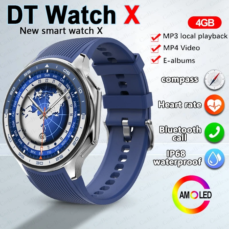 DT Watch X Smartwatch GPS Trajectory Compass 4GB Memory Watch AMOLED 466*466 HD Screen Bluetooth Call Men Smart Watch 2024 New
DT Watch X Smartwatch GPS Trajectory Compass 4GB Memory Watch AMOLED 466*466 HD Screen Bluetooth Call Men Smart Watch 2024 New