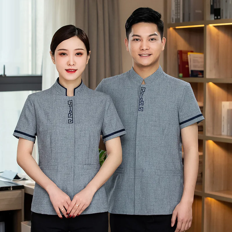Women's short-sleeved cleaning uniform Hotel room cleaning staff work uniform with long sleeves Property maintenance worker's un
Women's short-sleeved cleaning uniform Hotel room cleaning staff work uniform with long sleeves Property maintenance worker's un
