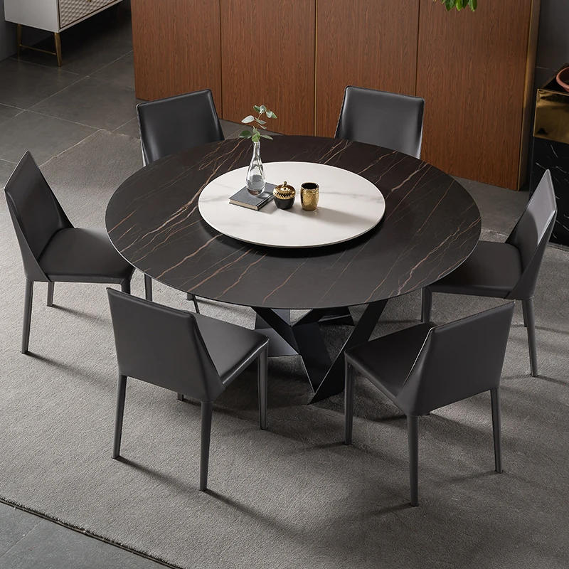 Italian very simple rock plate round table domestic rock plate table with rotary table
Italian very simple rock plate round table domestic rock plate table with rotary table