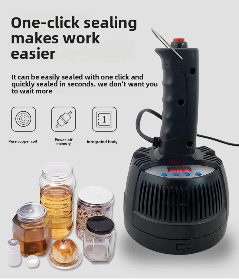 Small household honey plastic bottle medicine bottle bottle mouth tin foil aluminum film sealing machine
Small household honey plastic bottle medicine bottle bottle mouth tin foil aluminum film sealing machine