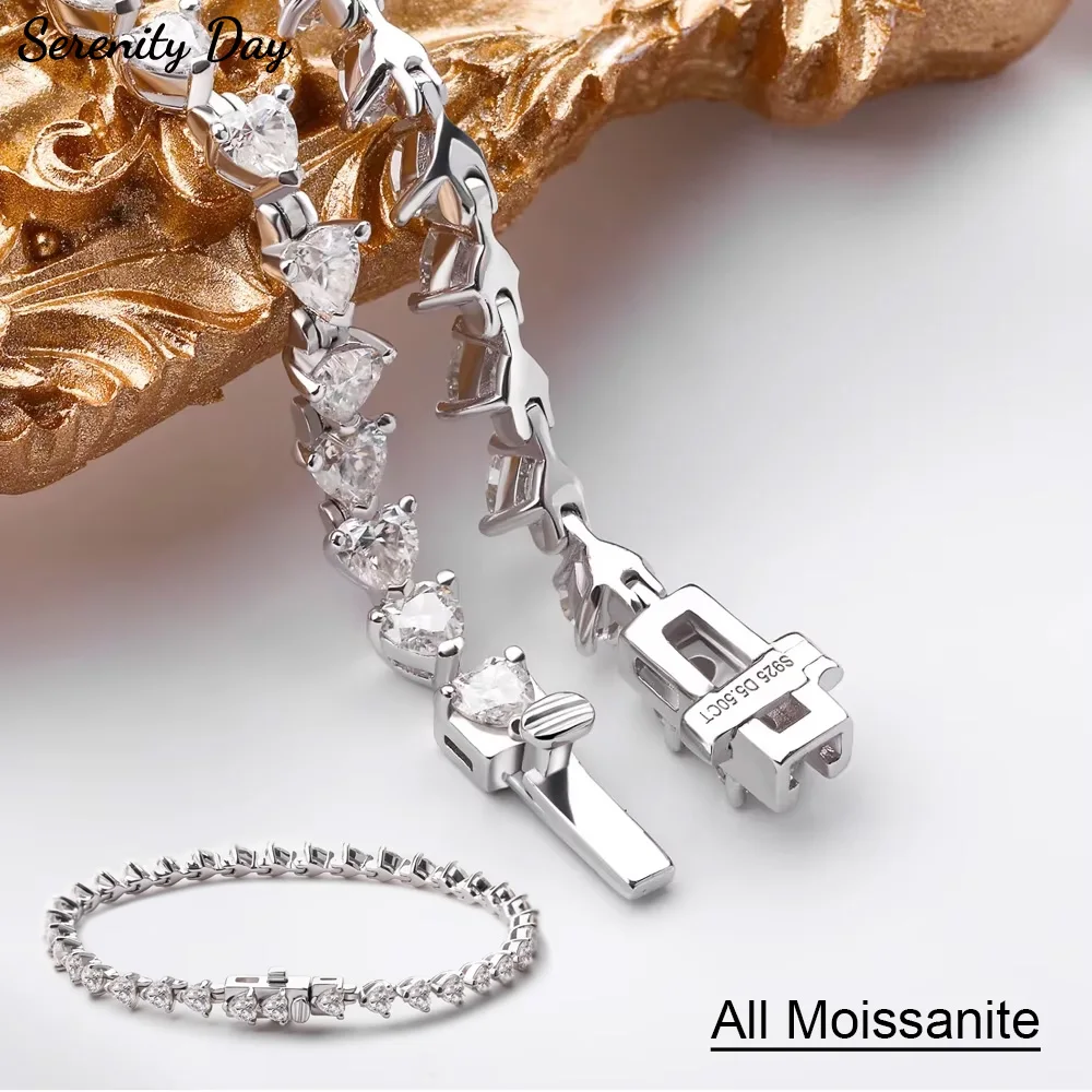 Serenity 3*3mm Princess Cut All Moissanite Tennis Bracelet for Women D Color Lab Diamond Hand Chain S925 Sterling Silver Jewelry
Serenity 3*3mm Princess Cut All Moissanite Tennis Bracelet for Women D Color Lab Diamond Hand Chain S925 Sterling Silver Jewelry