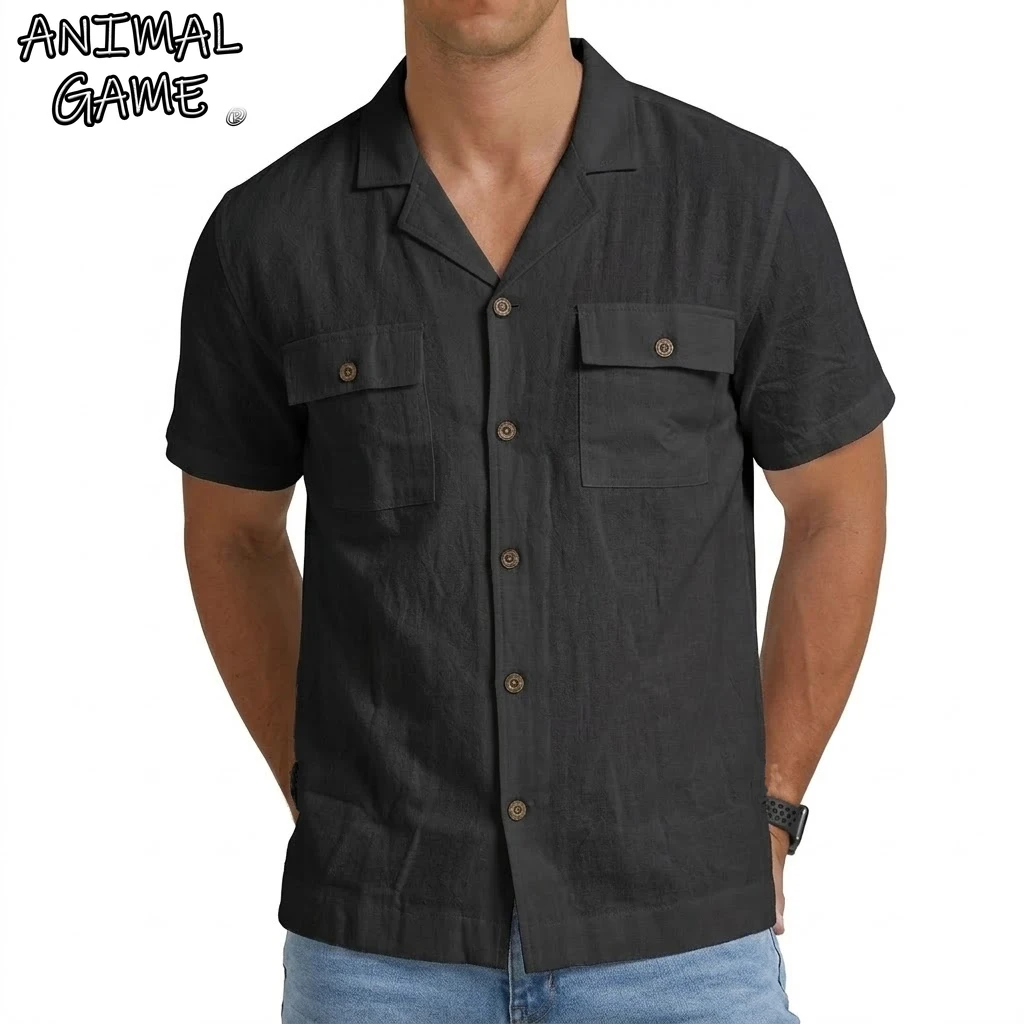 Summer Men's Short Sleeve Shirts Hawaiian Beach Button Down Lapel T-Shirts Casual Shirts for Men Vintage Cotton Linen Shirts Men
Summer Men's Short Sleeve Shirts Hawaiian Beach Button Down Lapel T-Shirts Casual Shirts for Men Vintage Cotton Linen Shirts Men