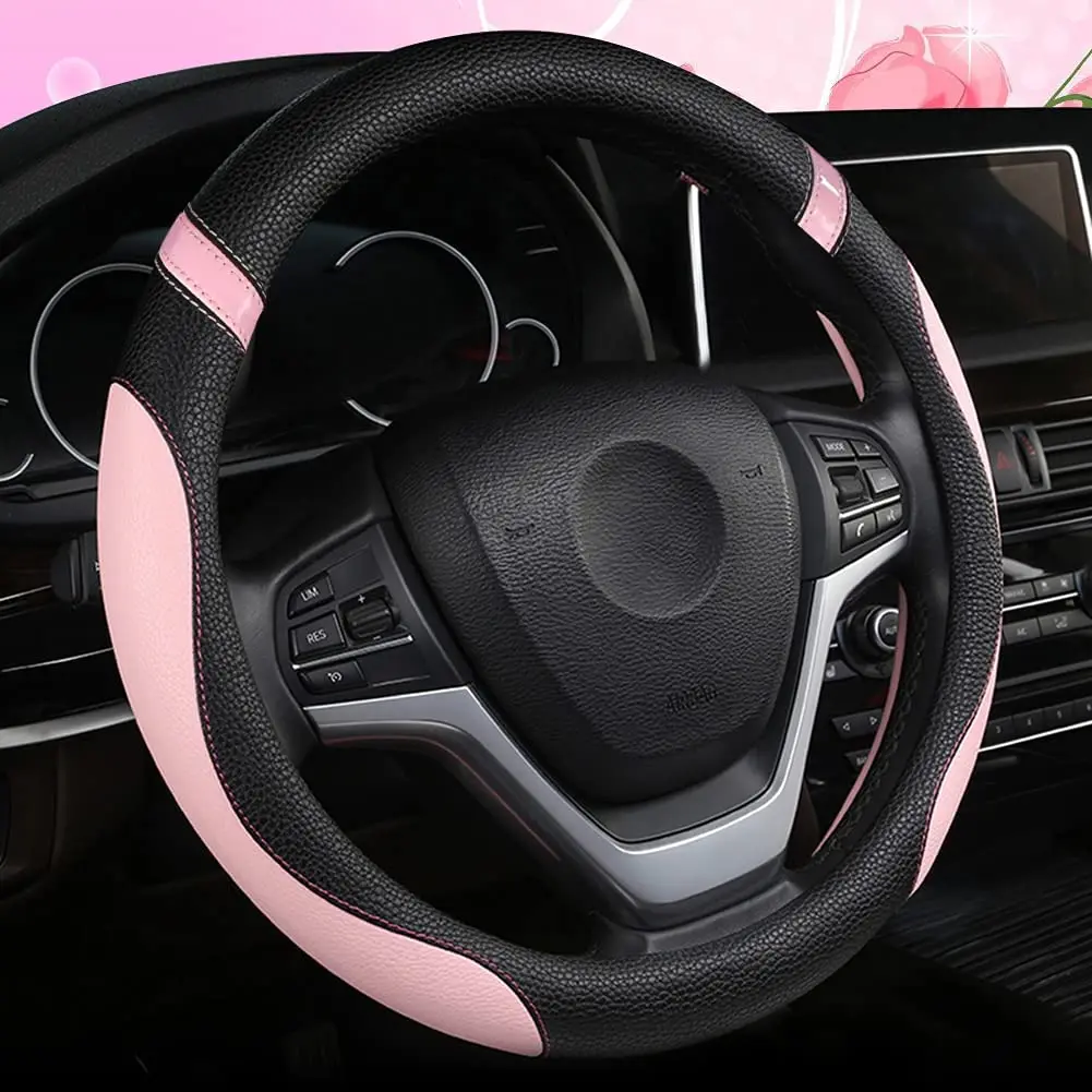 Steering Wheel Cover for Women Leather Car Steering Wheel Set Protector Universal Fashion 15 inch / 38cm
Steering Wheel Cover for Women Leather Car Steering Wheel Set Protector Universal Fashion 15 inch / 38cm