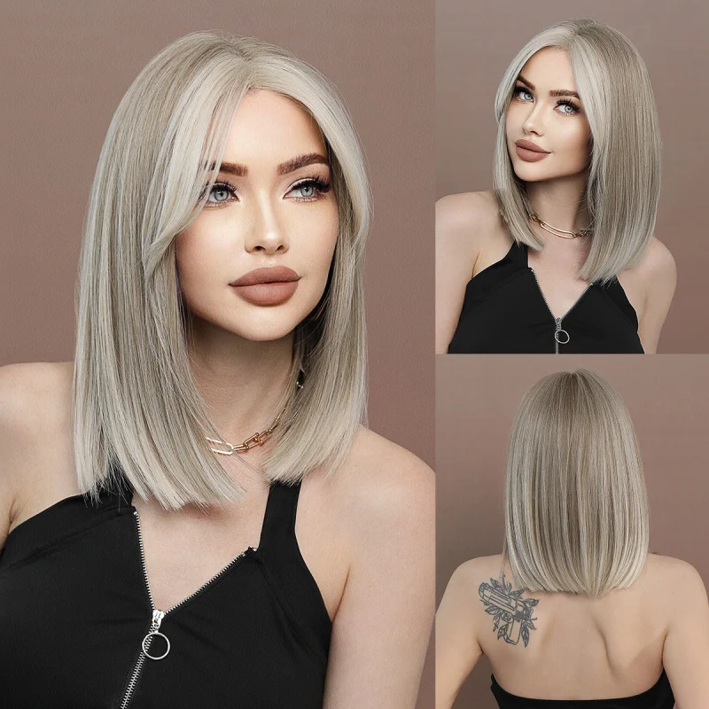 Small T Bobo short straight hair light blonde lace front wigs for women
Small T Bobo short straight hair light blonde lace front wigs for women