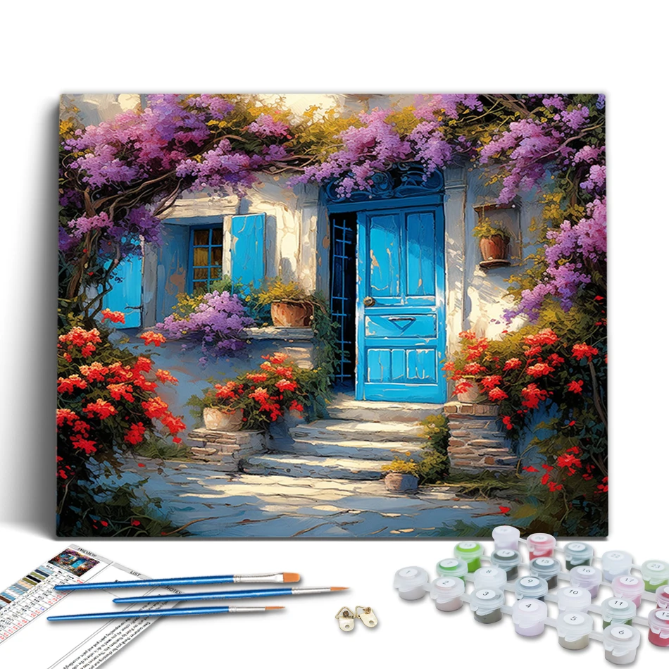 RUOPOTY Paint By Numbers Landscape Paintings On Number Canvas Flower House Blue Door Wall Art Picture Acrylic Paints Room Decor
RUOPOTY Paint By Numbers Landscape Paintings On Number Canvas Flower House Blue Door Wall Art Picture Acrylic Paints Room Decor