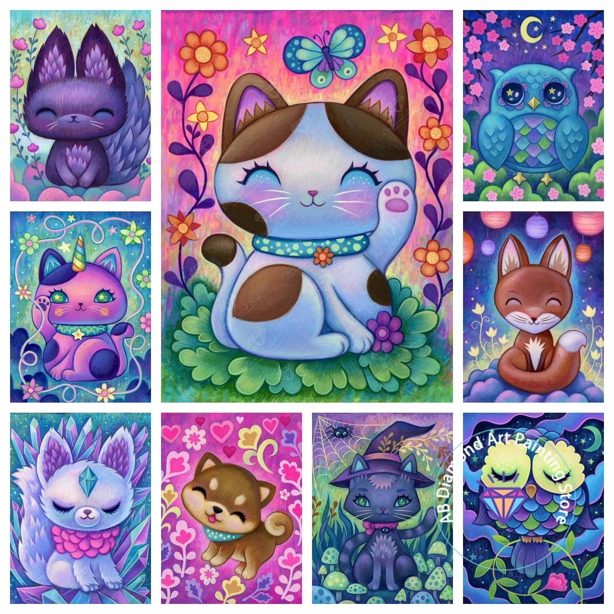 Cute Animals Cat Fox AB Diamond Painting Kit 5D DIY Diamond Embroidery Cross Stitch Handmade Art Gift Crafts Home Decor Gift
Cute Animals Cat Fox AB Diamond Painting Kit 5D DIY Diamond Embroidery Cross Stitch Handmade Art Gift Crafts Home Decor Gift