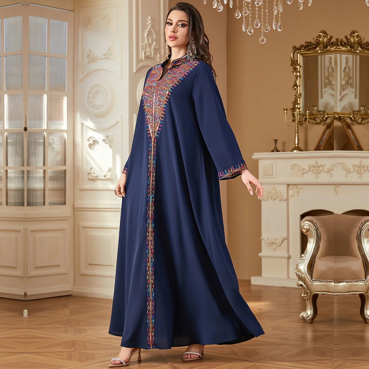 2025 New Muslim Dress Women Dubai Abaya Turkey Kaftan Eid Djellaba Ramadan Embroidery Islam Jalabiya Caftan Marocain Femme Robe
2025 New Muslim Dress Women Dubai Abaya Turkey Kaftan Eid Djellaba Ramadan Embroidery Islam Jalabiya Caftan Marocain Femme Robe