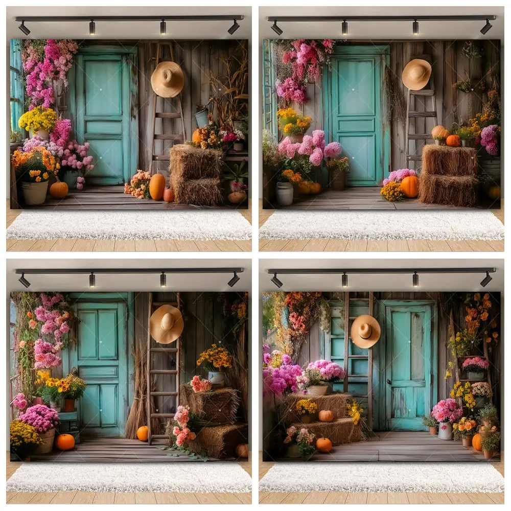 Осенний фон для фотосъемки, синяя деревянная дверь, растение в горшке, соломенная шляпа, стог сена, декор для вечеринки в честь Дня благодарения, детский портретный фотофон
Осенний фон для фотосъемки, синяя деревянная дверь, растение в горшке, соломенная шляпа, стог сена, декор для вечеринки в честь Дня благодарения, детский портретный фотофон
