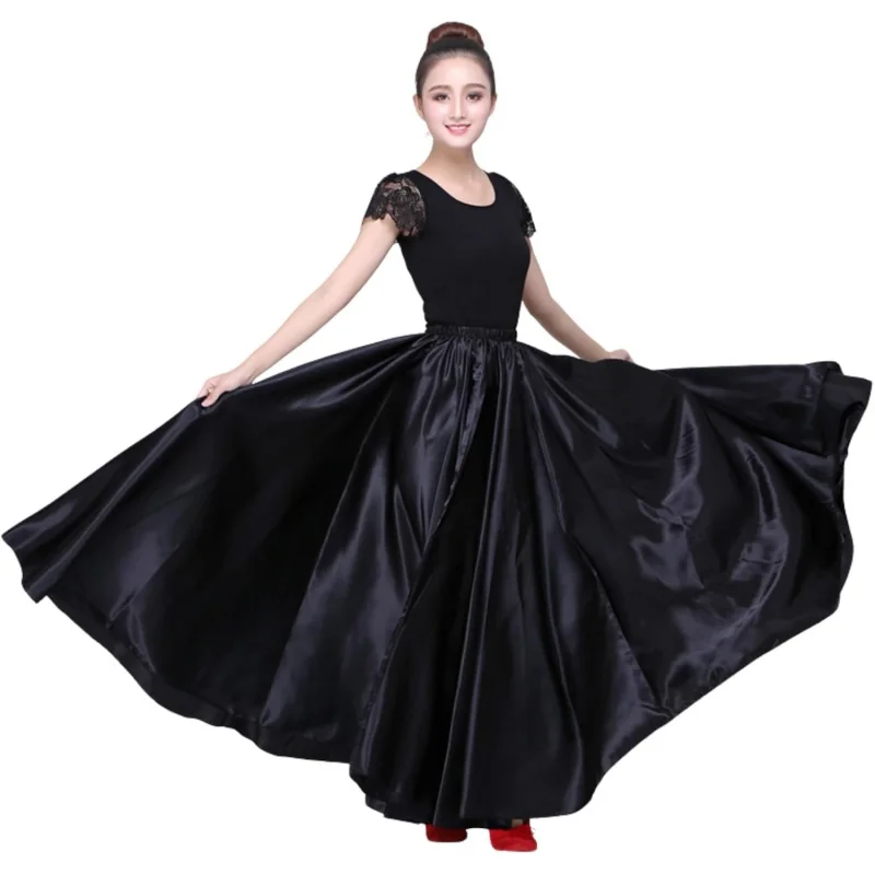 Dance Skirts for Women Satin Full Circle Ankle Length Swing Long Skirt
Dance Skirts for Women Satin Full Circle Ankle Length Swing Long Skirt