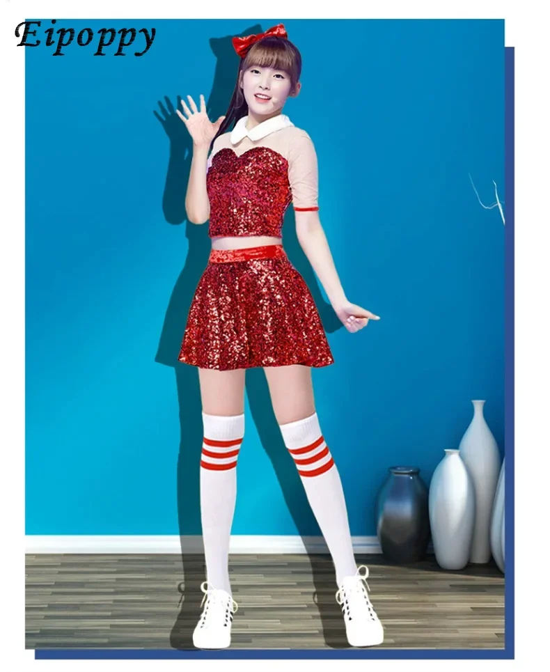 Adult Sequined Jazz Dance Costume Korean Style Stage Ds Performance Costume Women's Modern Dance Suit Hip Hop Performance
Adult Sequined Jazz Dance Costume Korean Style Stage Ds Performance Costume Women's Modern Dance Suit Hip Hop Performance