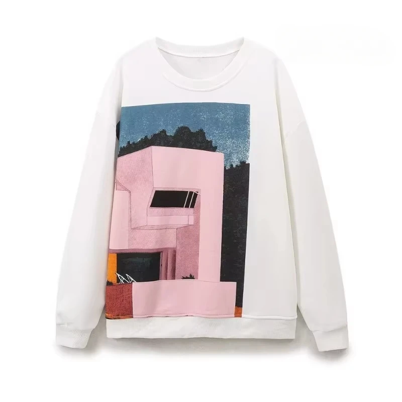 TRAF ZR White Sweatshirts Loose Fit Pullover Sweatshirts Y2k Tops Autumn Long Sleeve T-shirt Print O-neck Women's Sweatshirt
TRAF ZR White Sweatshirts Loose Fit Pullover Sweatshirts Y2k Tops Autumn Long Sleeve T-shirt Print O-neck Women's Sweatshirt