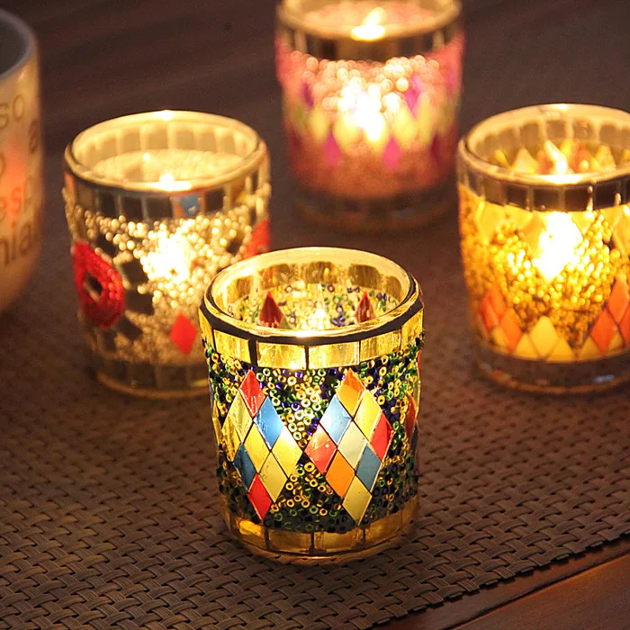 Euro Colorful Mosaic Candle Holder Cafe Home Table Dinner Decorative Candlestick Wedding Christmas Supply Candle Cup 6.2cm*5.2cm
Euro Colorful Mosaic Candle Holder Cafe Home Table Dinner Decorative Candlestick Wedding Christmas Supply Candle Cup 6.2cm*5.2cm