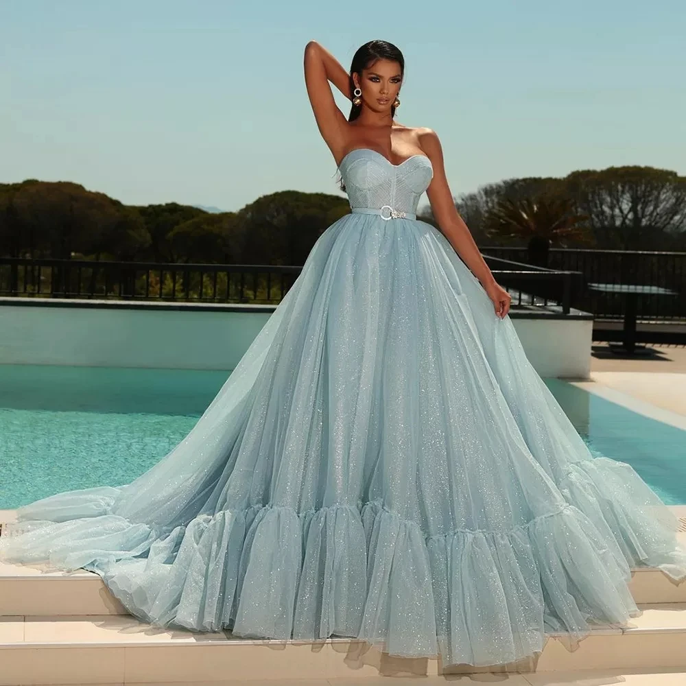 Angelsbridep Glitter Sweetheart Prom Dress Sexy Strapless Ruffles Long Formal Evening Gowns Tulle Ball Gown Vestidos De Fiesta
Angelsbridep Glitter Sweetheart Prom Dress Sexy Strapless Ruffles Long Formal Evening Gowns Tulle Ball Gown Vestidos De Fiesta