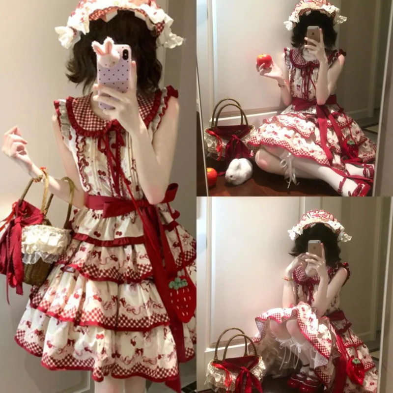 Cherry Dresses Girls Y2K Bow Doll Neck Dresses Cosplay Japanese Sweet Patchwork PVC Plaid A-line Puffy Skirt Party Dresses New
Cherry Dresses Girls Y2K Bow Doll Neck Dresses Cosplay Japanese Sweet Patchwork PVC Plaid A-line Puffy Skirt Party Dresses New
