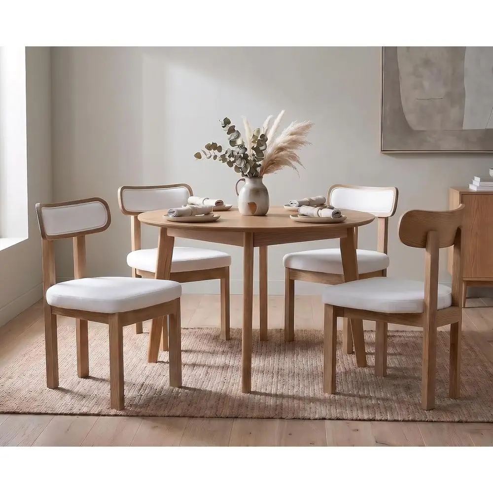 Set of 4 Modern Linen Dining Chairs with Curved Backs, Suitable for Various Rooms and Settings
Set of 4 Modern Linen Dining Chairs with Curved Backs, Suitable for Various Rooms and Settings