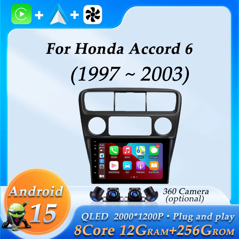 Wireless CarPlay Car Radio Audio Multimedia Video Player for Honda Accord 6 1997- 2003 GPS Navigation Bluetooth DSP Stereo WiFi
Wireless CarPlay Car Radio Audio Multimedia Video Player for Honda Accord 6 1997- 2003 GPS Navigation Bluetooth DSP Stereo WiFi