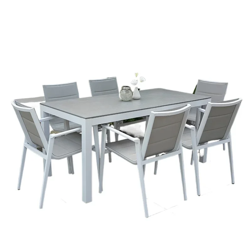 1 Aluminum alloy rock slab outdoor table and chair set simple Nordic light luxury waterproof furniture
1 Aluminum alloy rock slab outdoor table and chair set simple Nordic light luxury waterproof furniture