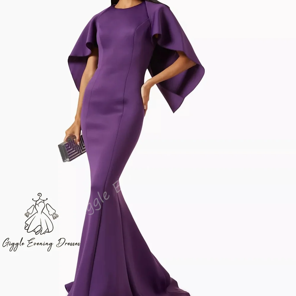 Giggle Customized Mermaid Tiered Ruched Fashion elegant O-Neck Short Sleeves Formal Saudi evening gala dress for women 2025
Giggle Customized Mermaid Tiered Ruched Fashion elegant O-Neck Short Sleeves Formal Saudi evening gala dress for women 2025