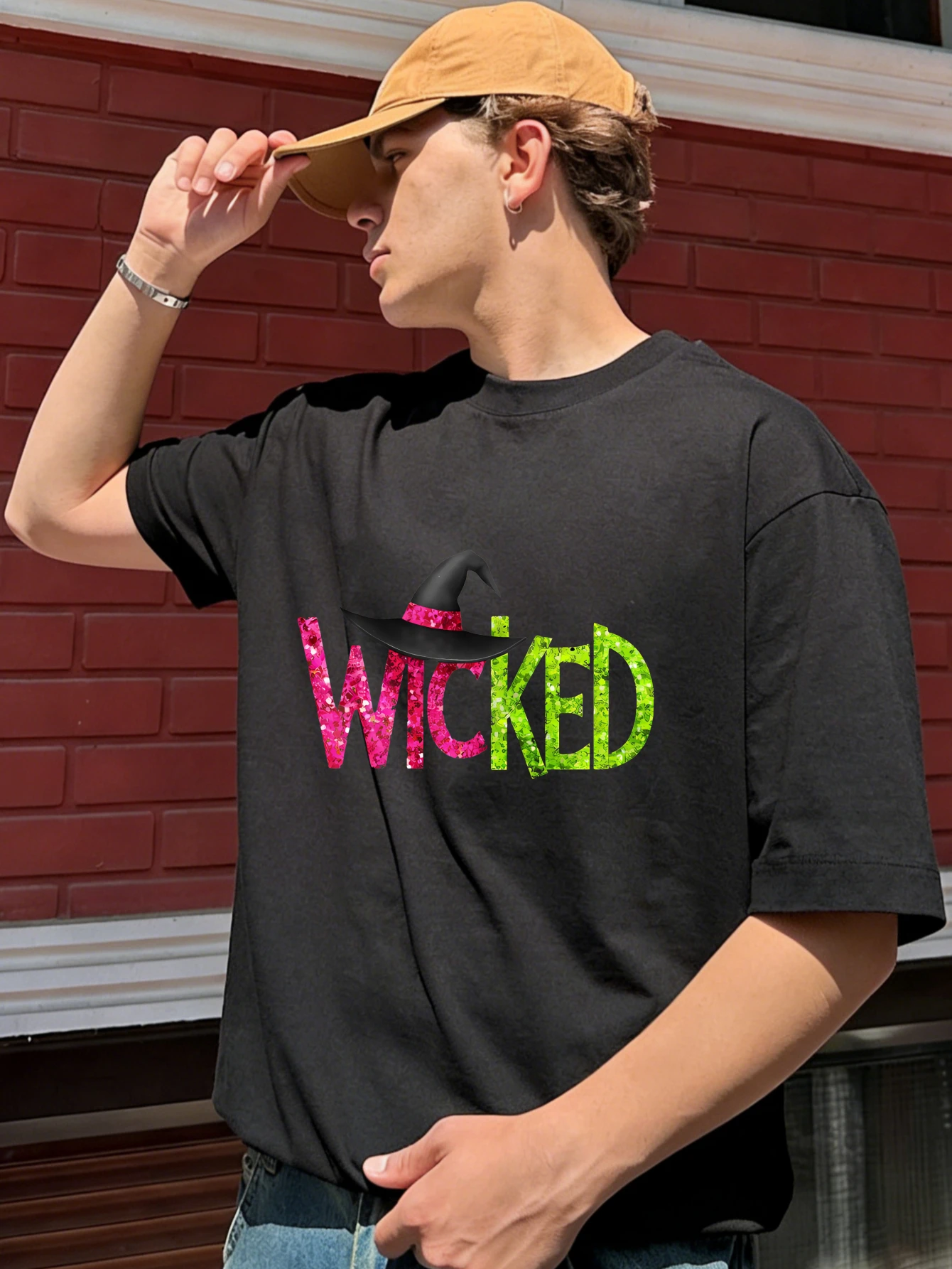 Мужская хлопковая футболка оверсайз с принтом WICKED, с коротким рукавом, летняя, повседневная, с графическим рисунком
Мужская хлопковая футболка оверсайз с принтом WICKED, с коротким рукавом, летняя, повседневная, с графическим рисунком