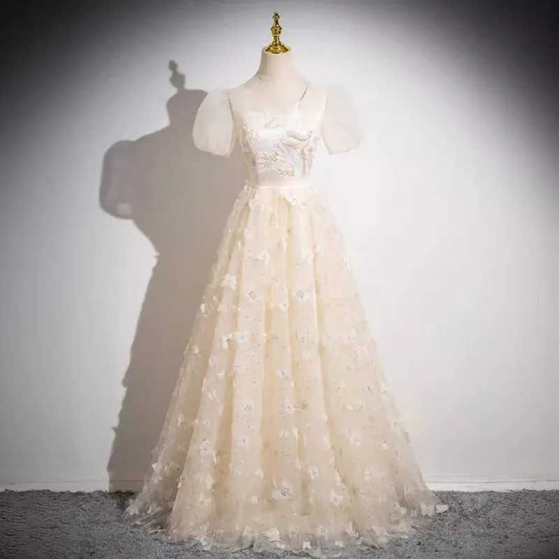 Champagne Colored Elegant Evening Dress 2025 New Style Banquet Luxury Host Vocal Art Exam Performance Dress V-neck Party Dress
Champagne Colored Elegant Evening Dress 2025 New Style Banquet Luxury Host Vocal Art Exam Performance Dress V-neck Party Dress