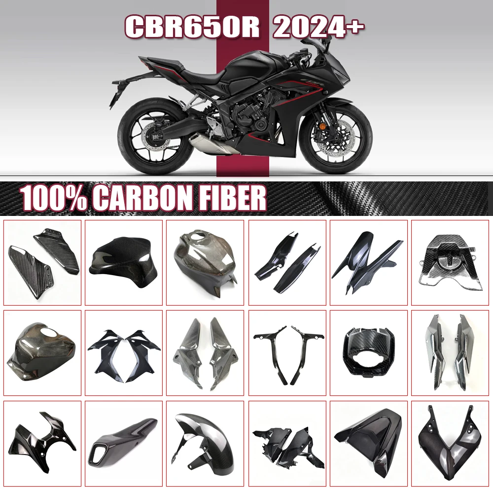 100% Real Dry Carbon Fiber For HONDA CBR650R 2024 2025 2026 Motorcycle Front Fairing Fender Side Panel Winglets Air Deflector
100% Real Dry Carbon Fiber For HONDA CBR650R 2024 2025 2026 Motorcycle Front Fairing Fender Side Panel Winglets Air Deflector