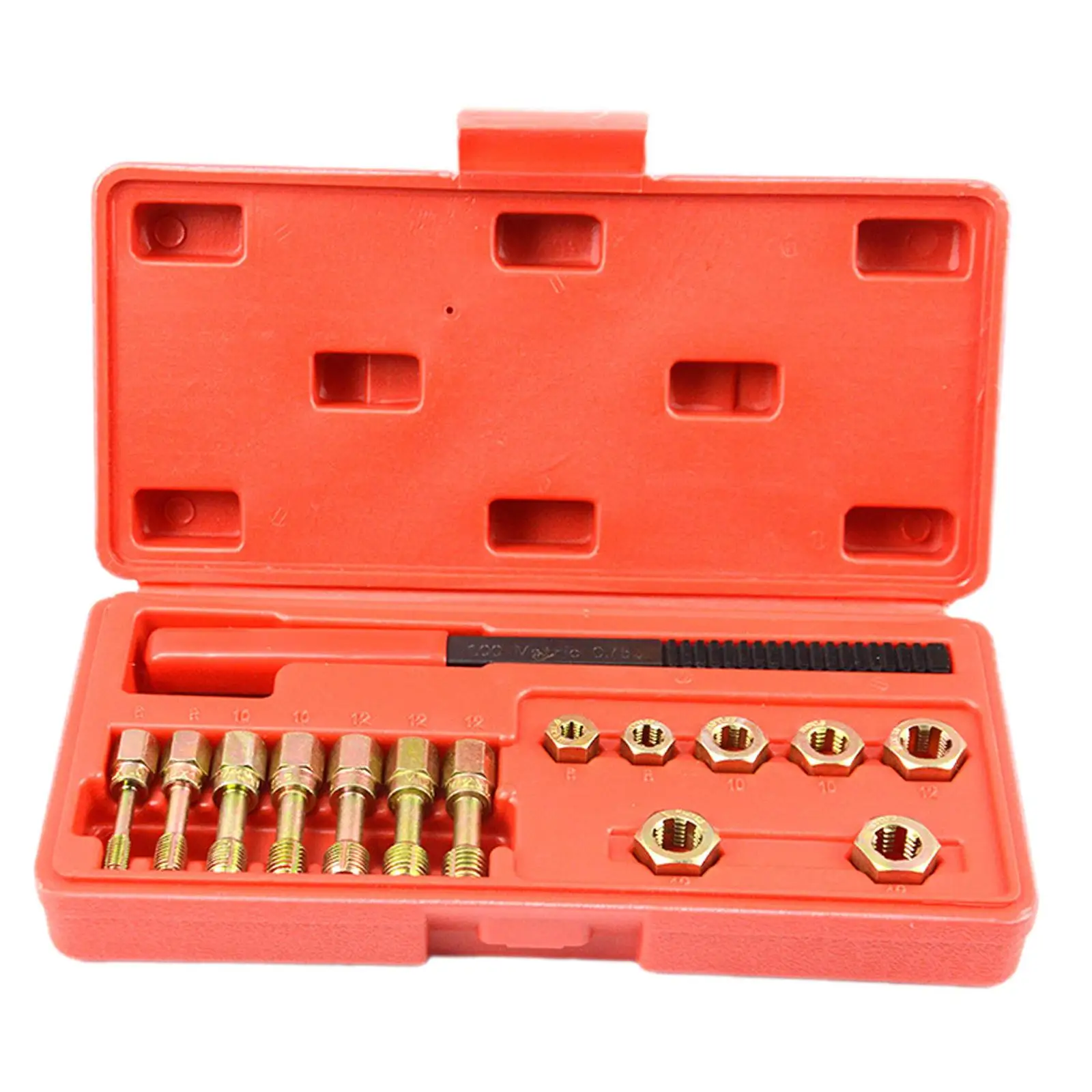 15x Screw Thread Repair Set Installation Tool Multipurpose Tapping Tool Generic Axle Spindle Rethreading Tool with Storage Box
15x Screw Thread Repair Set Installation Tool Multipurpose Tapping Tool Generic Axle Spindle Rethreading Tool with Storage Box
