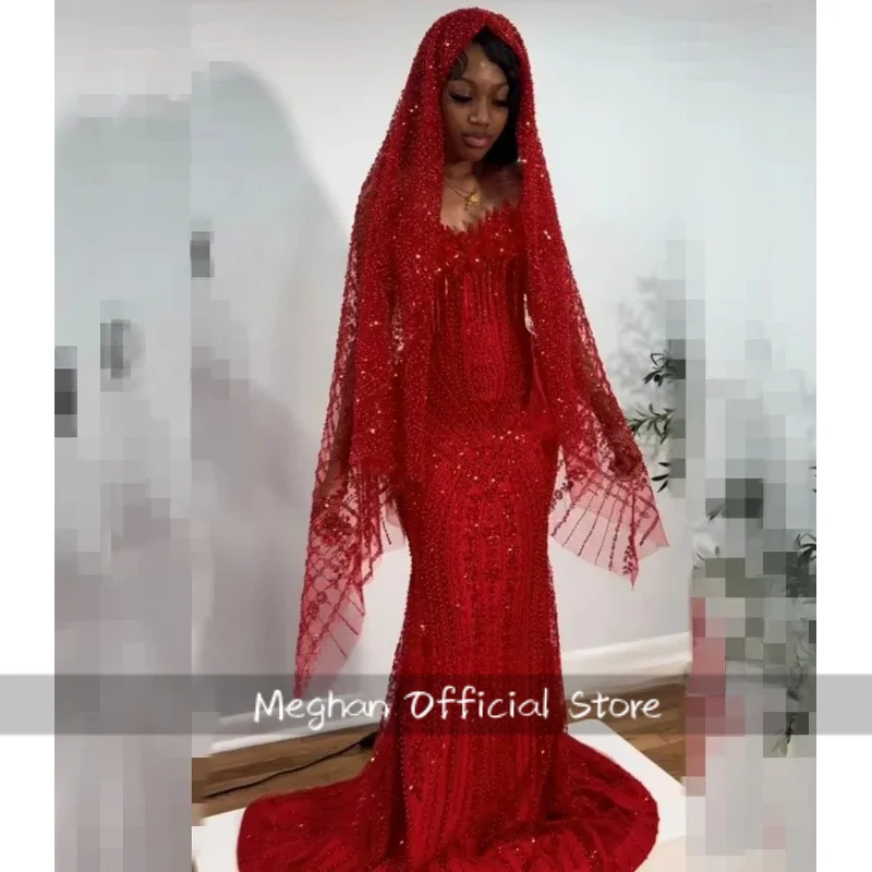 Luxury Red Prom Dresses With Veil 2026 Sequin Beading Black Girls Evening Dress 2025 Sleeveless Birthday Party Gowns Customized
Luxury Red Prom Dresses With Veil 2026 Sequin Beading Black Girls Evening Dress 2025 Sleeveless Birthday Party Gowns Customized
