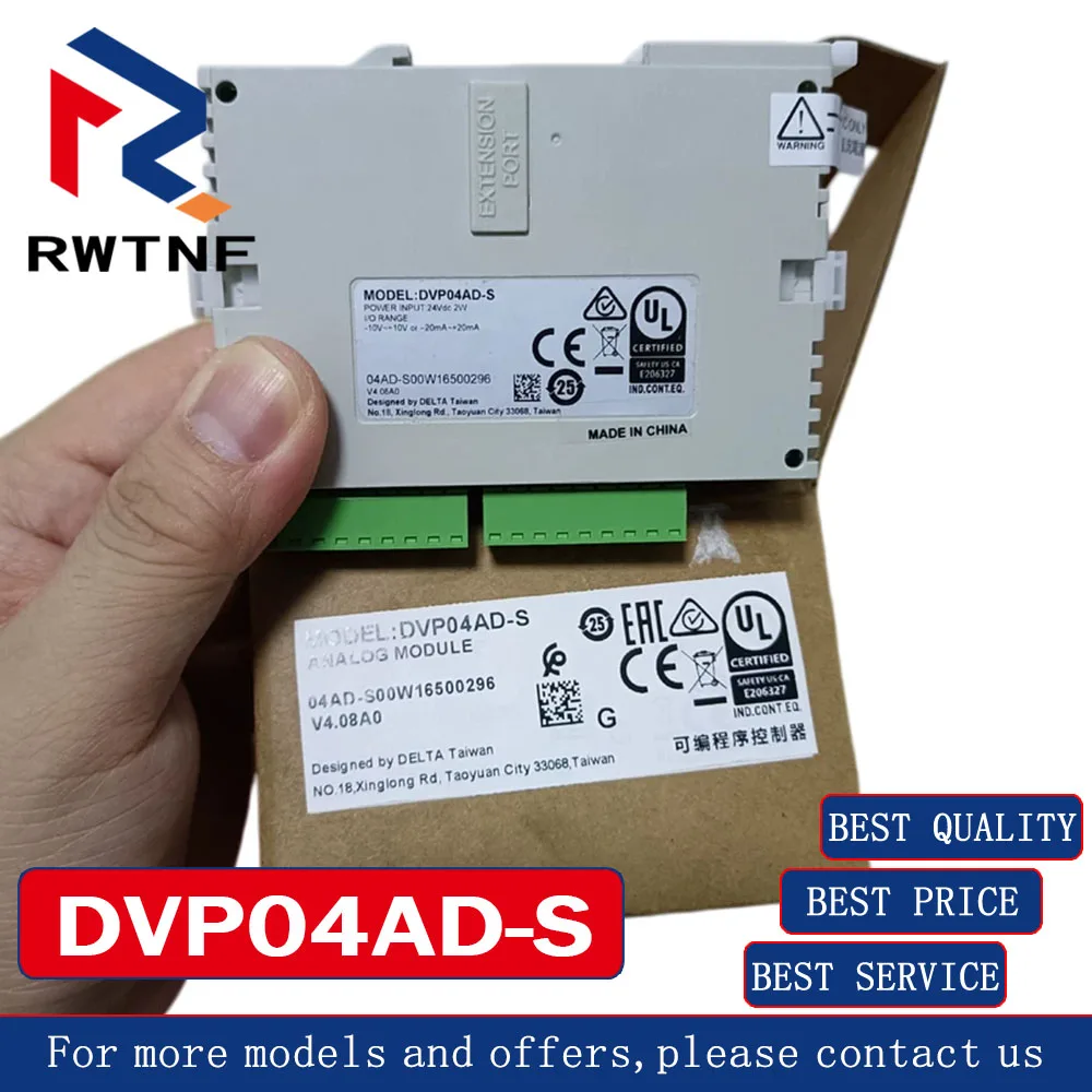 Brand New Genuine DVP04AD-S Delta Expandable Programmable Logic Controller 100% original
Brand New Genuine DVP04AD-S Delta Expandable Programmable Logic Controller 100% original