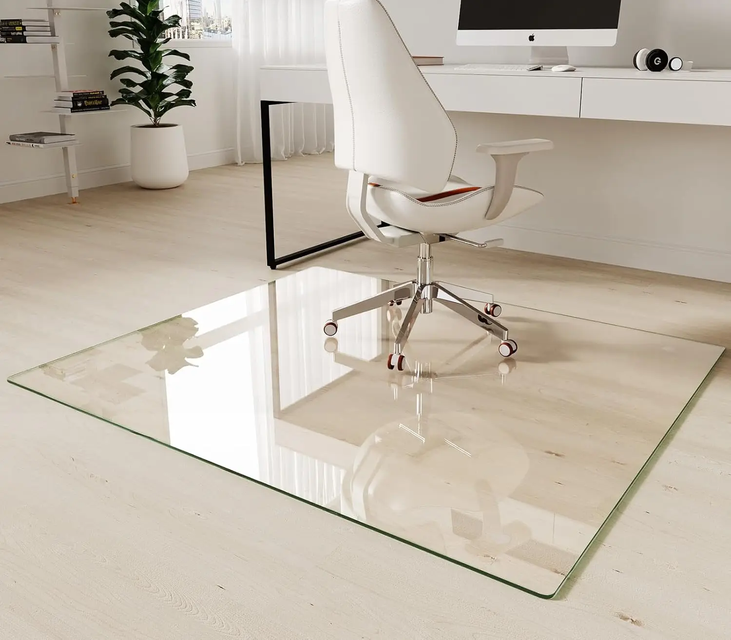 Premium Tempered Glass Chair Mat 45"x53" - Scratch-Resistant for Hardwood & Carpet with Non-Slip Pads
Premium Tempered Glass Chair Mat 45"x53" - Scratch-Resistant for Hardwood & Carpet with Non-Slip Pads