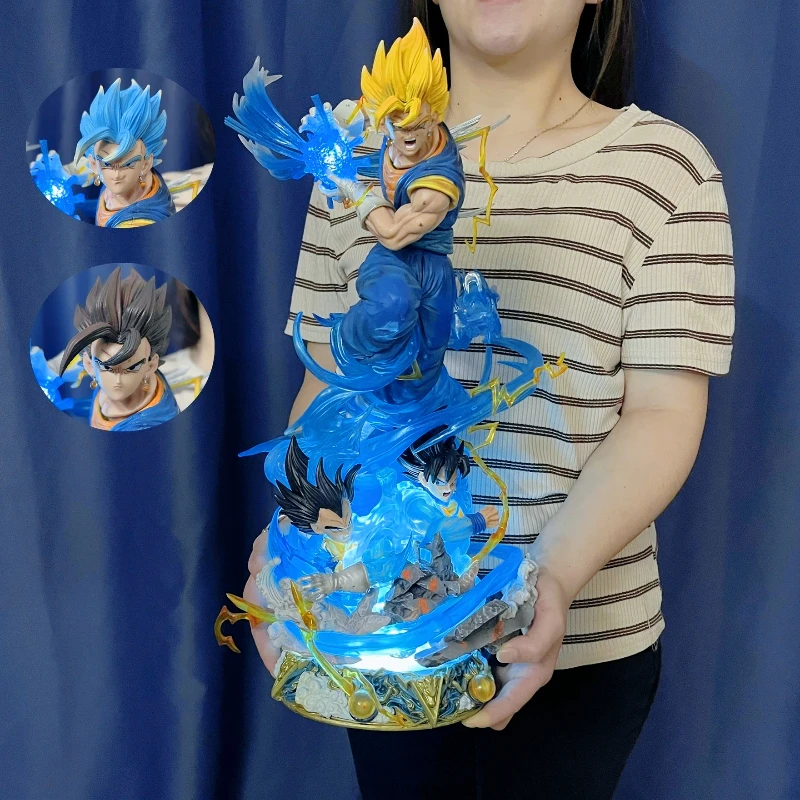 46cm Big Anime Dragon Ball Figures Vegetto Action Figures Vegeta Goku Three Headed Carved PVC Statue Model Collectible Toy Gifts
46cm Big Anime Dragon Ball Figures Vegetto Action Figures Vegeta Goku Three Headed Carved PVC Statue Model Collectible Toy Gifts